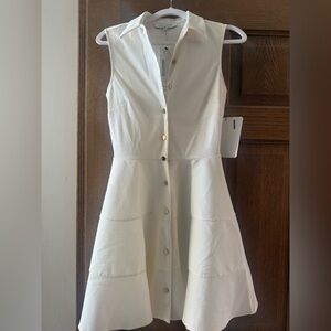 Alexis Cream Textured Mini Dress